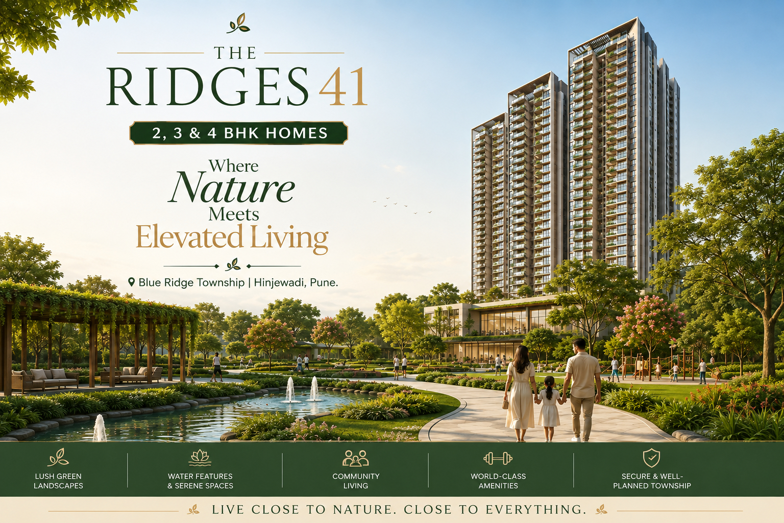2, 3 and 4 BHK homes at The Ridges 41 in Blue Ridge Township, Hinjewadi Pune